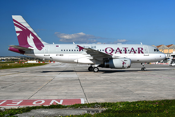 Qatar Amiri Flight Airbus A319-133CJ A7-MED at Malta Luqa (2020)