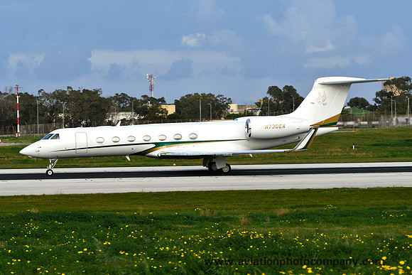 ACASS Canada Ltd Gulfstream 550 N730EA at Malta Luqa IAP (2020)