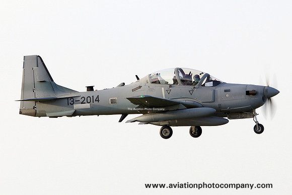 Afghanistan Air Force Embraer S-29B Super Tucano at Prestwick (2019)