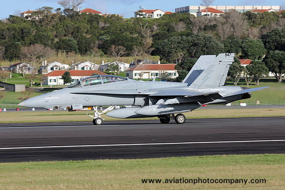 US Marines VMFA-251 McDonnell Douglas F/A-18D Hornet 164947/DW-947 at Lajes (2019)