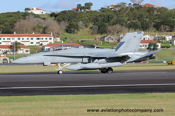 US Marines VMFA-251 McDonnell Douglas F/A-18D Hornet 165532/DW-532 at Lajes (2019)
