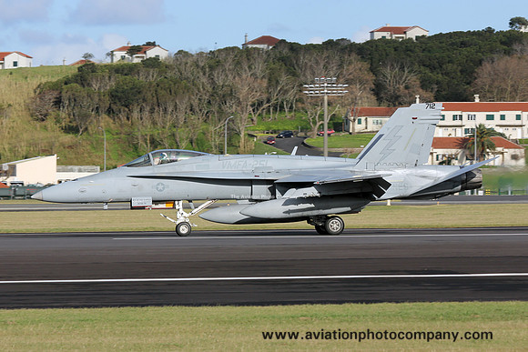 US Marines VMFA-251 McDonnell Douglas F/A-18D Hornet 164712/DW-712 at Lajes (2019)