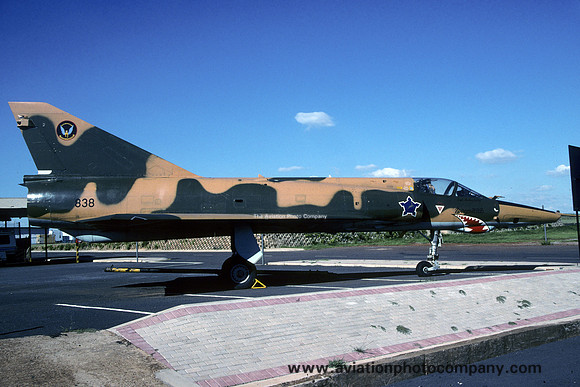 South African Air Force Dassault Mirage IIIRZ 838 displayed at Swartkop (1996)