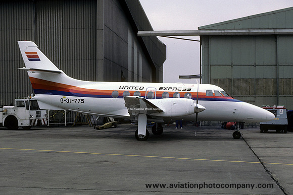 United Express BAe Jetstream 31 G-31-775 at East Midlands (1988)