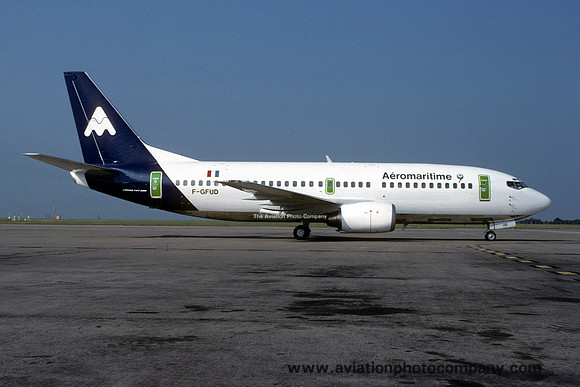 Aeromaritime Boeing 737-33A F-GFUD at East Midlands (1988)