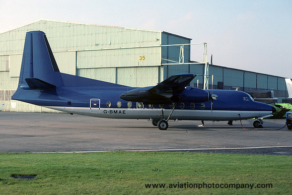 Ex British Midland Airways Fokker F-27-200 Friendship G-BMAE at East Midlands (1988)