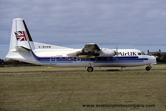Air UK Fokker F-27-200 Friendship G-BHMW (1988)