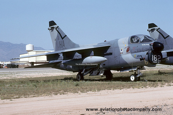 USAF Iowa ANG 174 TFS LTV A-7D Corsair 72-0182/HA stored at AMARC Davis Monthan (1992)