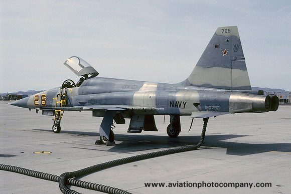US Navy VFA-127 Northrop F-5E Tiger 160793/NJ-726 at NAS Fallon (1992)