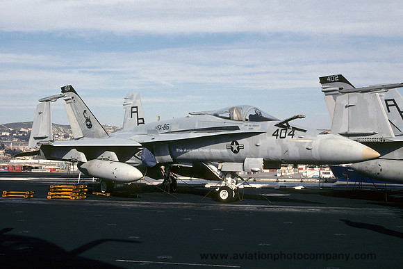 US Navy VFA-86 McDonnell Douglas F/A-18C Hornet 163451/AB-404 on board USS America (1993)
