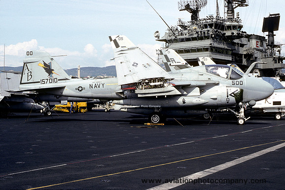 US Navy VA-85 Grumman A-6E Intruder 157010/AB-500 on board USS America (1993)