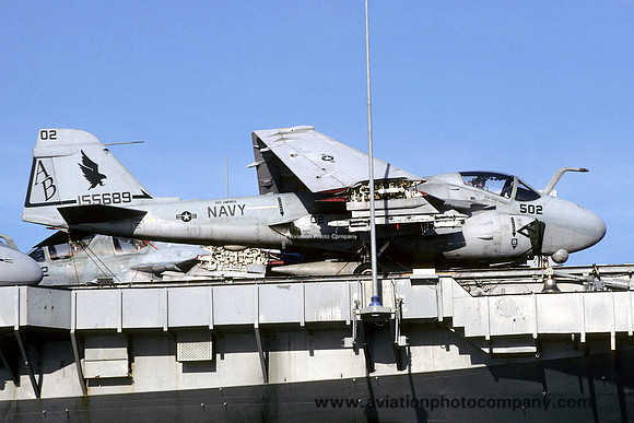 US Navy VA-85 Grumman A-6E Intruder 155689/AB-502 on board USS America (1993)