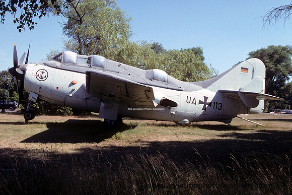 German Navy Fairey Gannet AS.4 UA+113 displayed at Nordholz (1995)