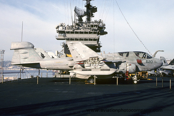US Navy VAQ-137 Grumman EA-6B Prowler 156481/AB-620 on board USS America (1993)
