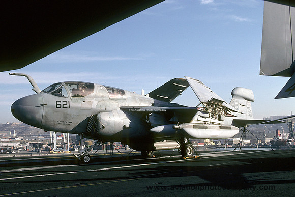 US Navy VAQ-137 Grumman EA-6B Prowler 161880/AB-621 on board USS America (1993)