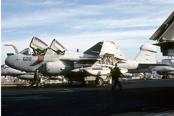 US Navy VAQ-137 Grumman EA-6B Prowler 161348/AB-622 on board USS America (1993)