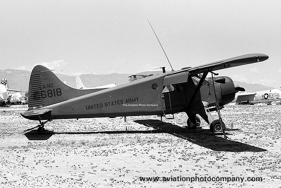 US Army Louisiana ArNG DHC-2 U-6A Beaver 51-6818 at MASDC Davis Monthan (1976)