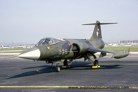 German Air Force LVR1 Lockheed F-104G Starfighter 26+52 at Rhein Main AB (1986)