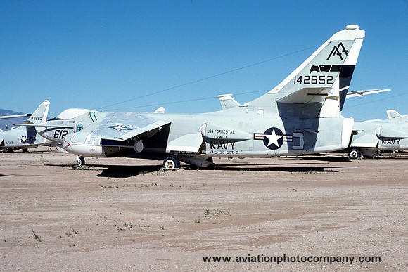 US Navy VAQ-135 Douglas EA-3B Skywarrior 142652/AA-612 at MASDC Davis Monthan (1976)