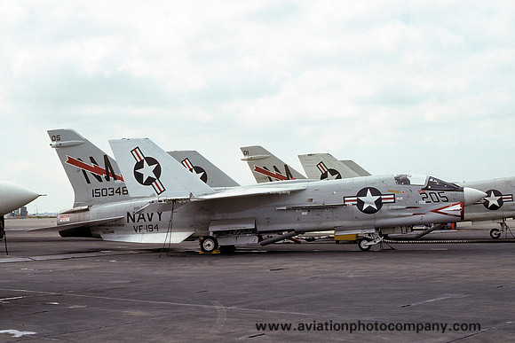 US Navy VF-194 Chance F-8J Crusader 150346/NM-205 (1975)