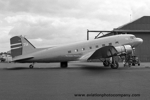 Fred Olsen Lines Douglas C-47A LN-IAS at Newcastle Woolsington