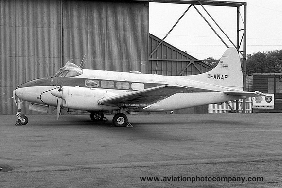 Civil Aviation Flying Unit De Havilland DH.104 Dove 6 G-ANAP at Newcastle Woolsington (1961)