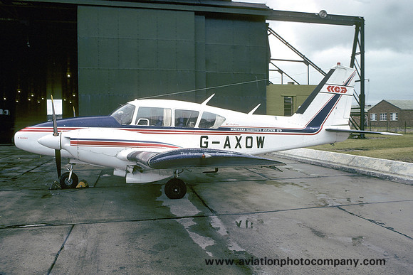 Northern Executive Aviation Piper PA-23-250 Aztec D G-AXOW at RAF Lossiemouth (1977)