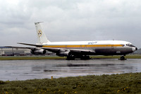 Simba Air Cargo Boeing 707-323C 5X-UWM at London Heathrow (1977)