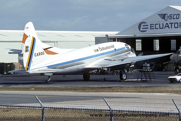 Bahamasair Cargo Curtuss C-46A N355M at Miami IAP (1977)