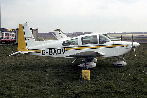 Grumman-American AA-5 Traveler G-BAOV at Humberside (1984)
