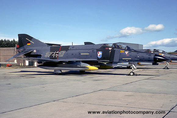 German Air Force JBG36 McDonnell F-4F Phantom 37+17 at RAF Lossiemouth (1976)