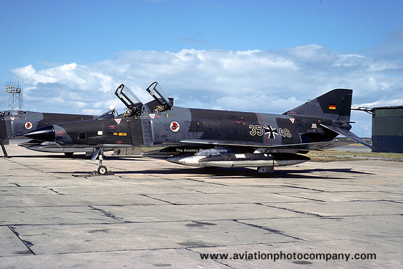 German Air Force AKG51 McDonnell RF-4E Phantom 35+46 at RAF Lossiemouth (1976)