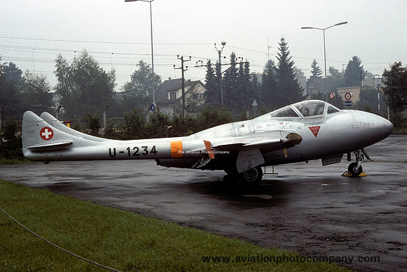 Swiss Air Force De Havilland Vampire T.55 U-1234 (1976)