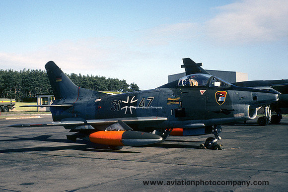 German Air Force LeKG41 FIAT G-91R 31+47 at RAF Lossiemouth (1978)