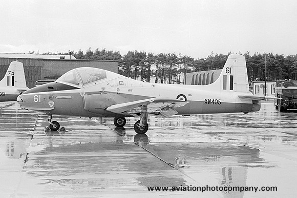 RAF 1 FTS Hunting Jet Provost T.5 XW405/61 at RAF Lossiemouth (1976)