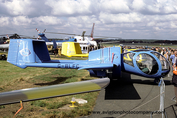 Edgley EA7 Optica G-BLFC at the Farnborough Air Show (1984)