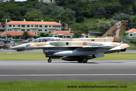 Israeli Defense Forces 117 Squadron Lockheed F-16I 869 at Lajes (2009)