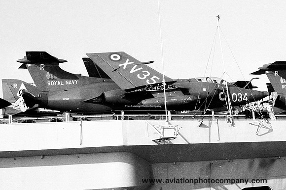 Royal Navy 809 Squadron Blackburn Buccaneer S.2 XV357/R034 on board HMS Ark Royal