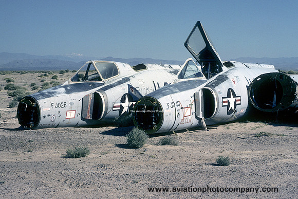 USAF Convair F-102A Delta Dagger wrecks at China Lake (1978)