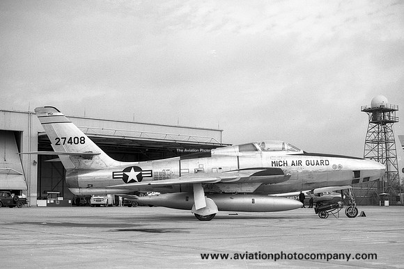 USAF Michigan ANG 107 TRS Republic RF-84F Thunderflash 52-7408