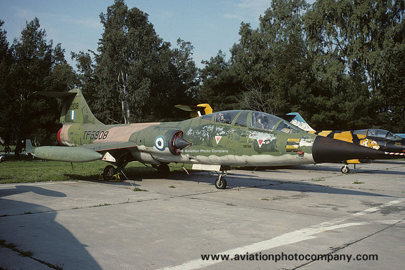 Greek Air Force Lockheed TF-104G Starfighter 5908 displayed at Dekelia (1996)