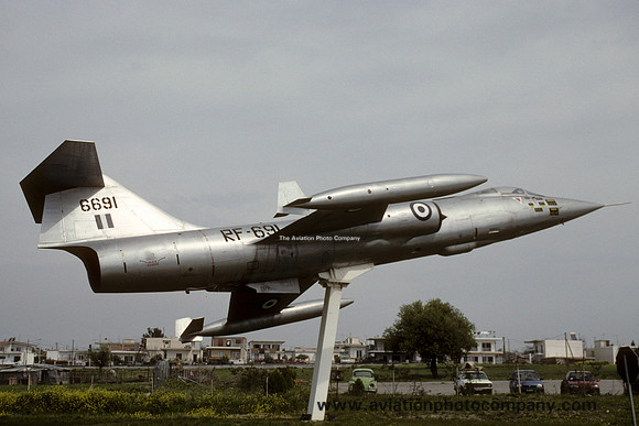 Greek Air Force Lockheed F-104G Starfighter 6691 displayed at Tanagra (1996)