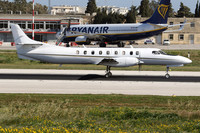 US Navy Swearingen C-26D 910502 at Malta Luqa IAP (2020)