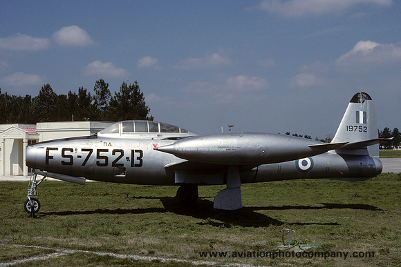 Greek Air Force Republic F-84G 19752 displayed at Larissa (1996)
