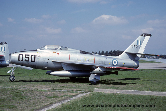 Greek Air Force Republic F-84F 37050 displayed at Larissa (1996)