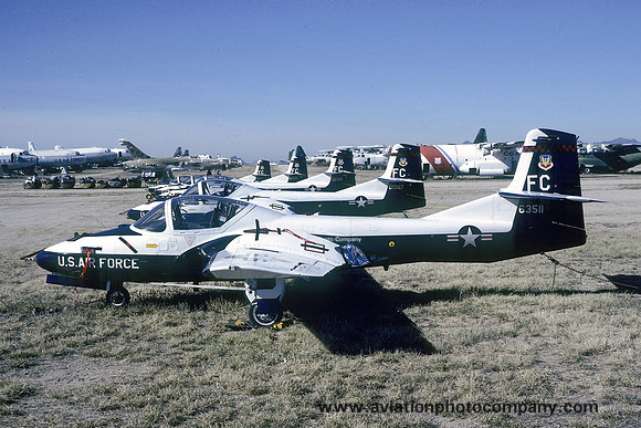 USAF 92 BW Cessna T-37B Tweet 56-3511/FC at AMARC Davis Monthan (1993)