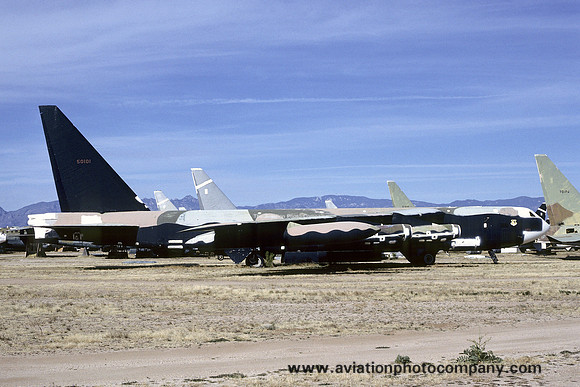 USAF 7 BW Boeing B-52D Stratofortress 55-0101 at AMARC Davis Monthan (1994)