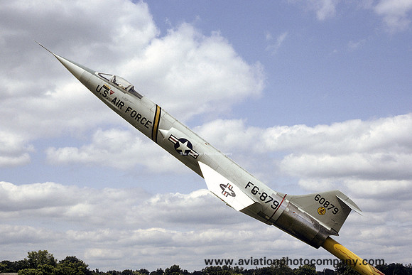 USAF Lockheed F-104C Starfighter 56-0754 (marked as 56-0879) displayed at the National Museum of the United States Air Force (1992)