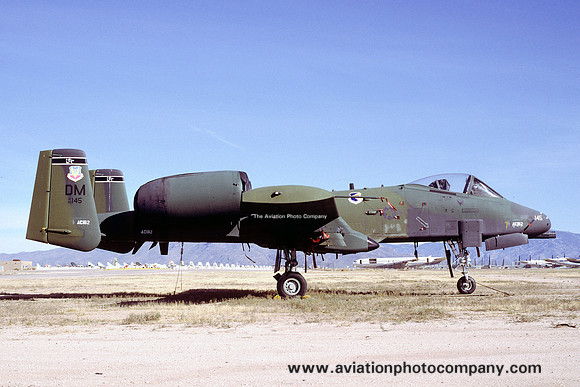 USAF 355 FW 358 FS Fairchild A-10A Thunderbolt 80-0145/DM at AMARC Davis Monthan (1993)