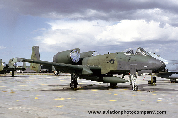 USAF 81 TFW Fairchild A-10A Thunderbolt 77-0237/AR at AMARC Davis Monthan (1992)